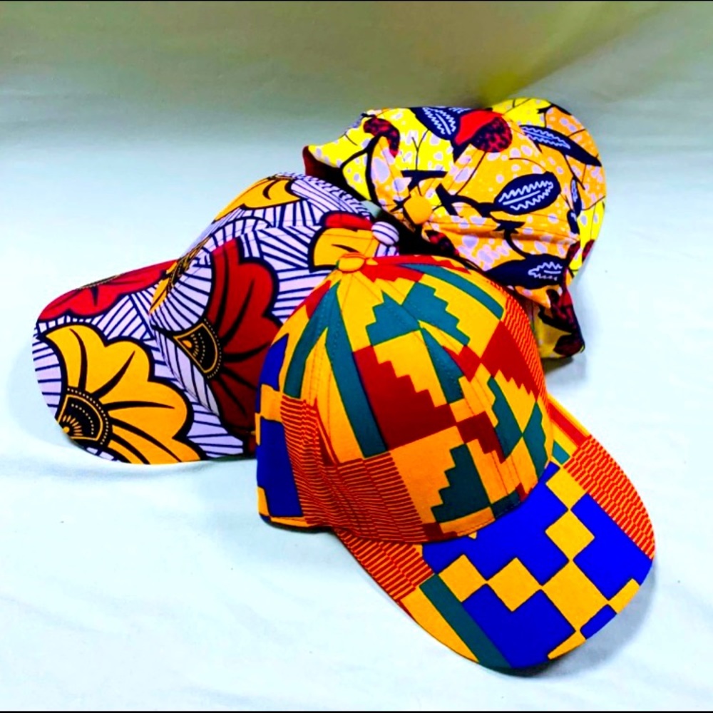African Wax Print Baseball Caps
